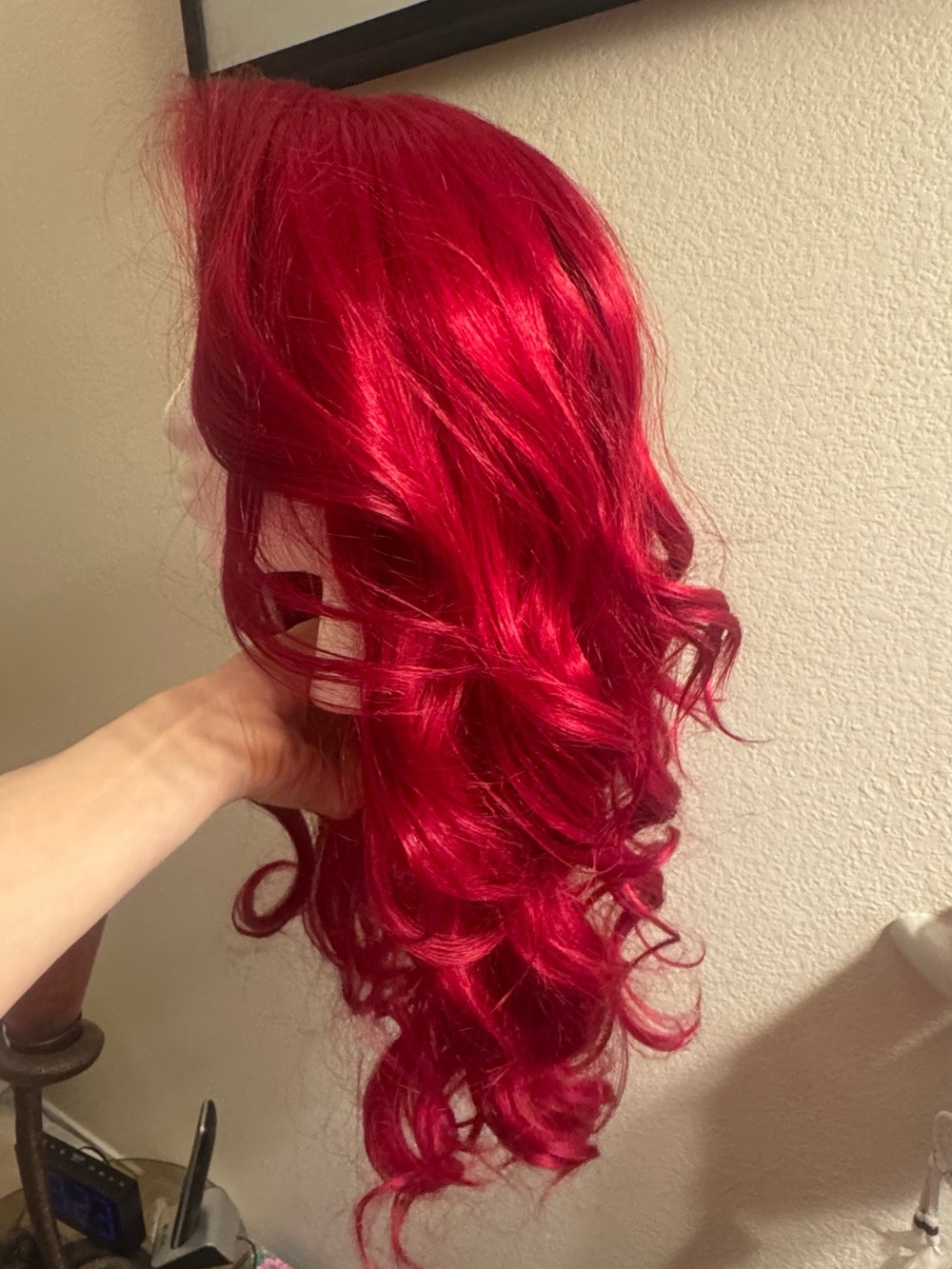 Jessica Rabbit Lace Front Red Long Wavy Women's Synthetic Wig - Picture 10 of 15